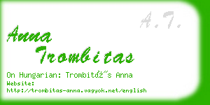 anna trombitas business card